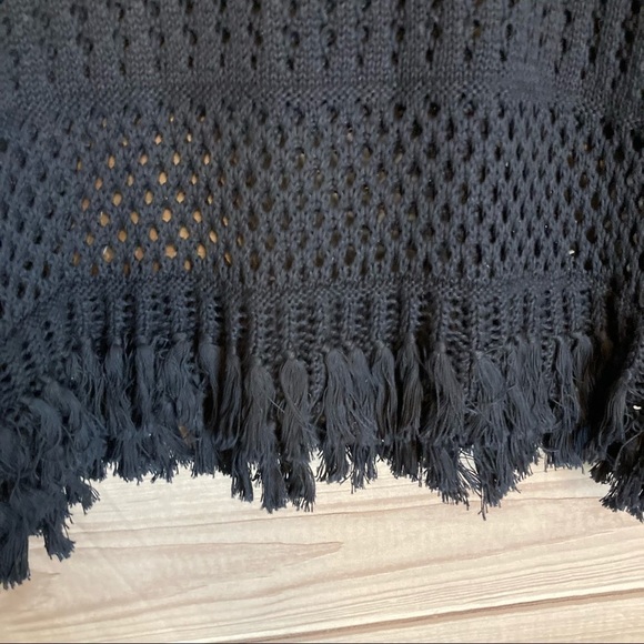 Autumn Cashmere Black Tassel Crew Neck Sweater - Picture 5 of 11